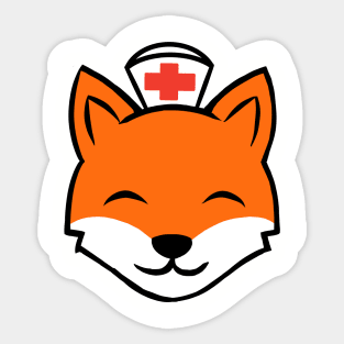 Nurse fox Sticker